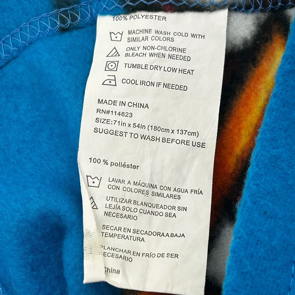 Snuggie Wearable Blanket Blue Unisex One Size Doritos Logo Fleece w Sleeves EUC
